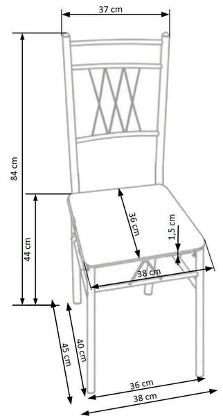 Set masa si 4 scaune FAUST, stejar