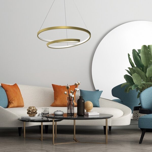 Lustră LED pe cablu LUCERO LED/48W/230V aurie