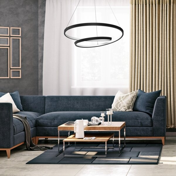 Lustră LED pe cablu LUCERO LED/48W/230V neagră