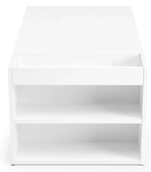 Masuta cafea MURCIA, alb, PAL laminat, 100x55x42 cm