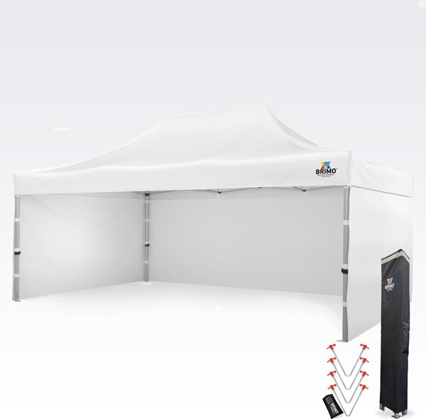 Cort evenimente pliabil 4x6m - cu 3 pereți - Alb