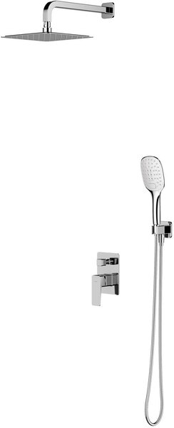 Omnires Parma set de duș ascuns cu duș de ploaie crom SYSPM10CR