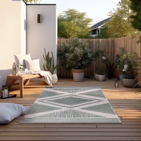 Covor de exterior verde/crem 120x170 cm Gemini – Elle Decoration