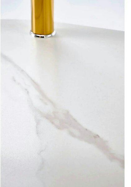 Masuta DUCAT, transparent/auriu, sticla/otel, 100x50x51 cm
