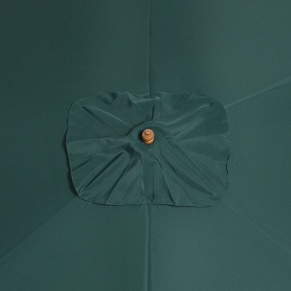 Outsunny Umbrelă din Lemn pentru Grădină, Verde, 2X3M, Design Elegant, Rezistentă la Intemperii | Aosom Romania