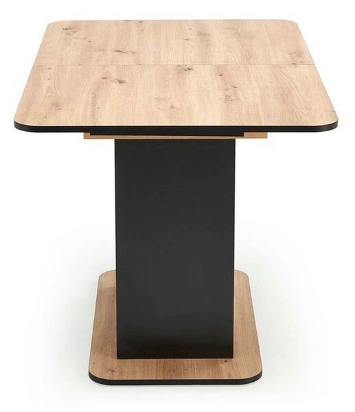 Masa extensibila WILSON, stejar artisan/negru, PAL laminat, 120/158x77