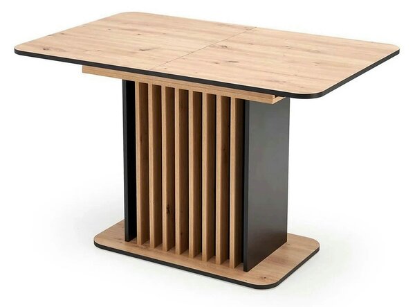 Masa extensibila WILSON, stejar artisan/negru, PAL laminat, 120/158x77
