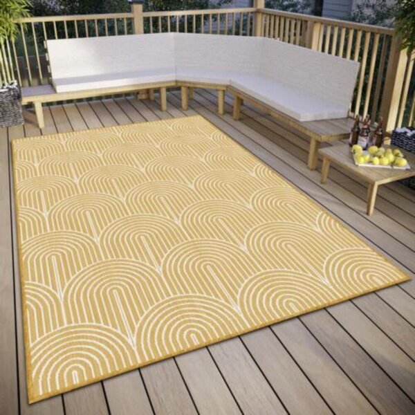 Covor de exterior galben ocru 120x170 cm Pangli Ochre – Hanse Home