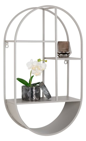 Raft gri deschis etajat din metal 35 cm Feira – House Nordic