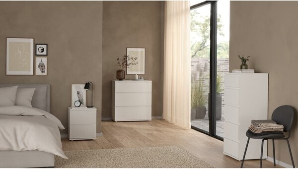 Comodă albă înaltă 40x107 cm Nova – Tvilum