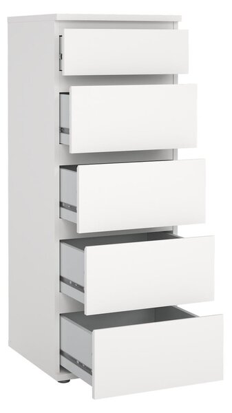 Comodă albă înaltă 40x107 cm Nova – Tvilum