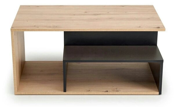 Masuta cafea IVA, stejar artisan/negru, PAL laminat, 90x51x43 cm