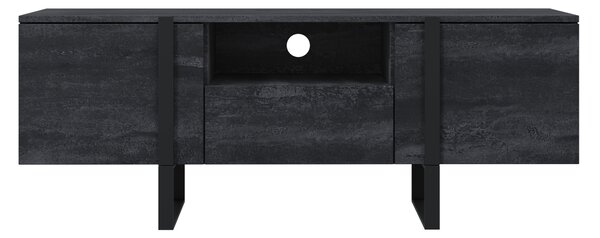 Comodă TV Verica 150 cm cu nișă - cărbune / picioare negre