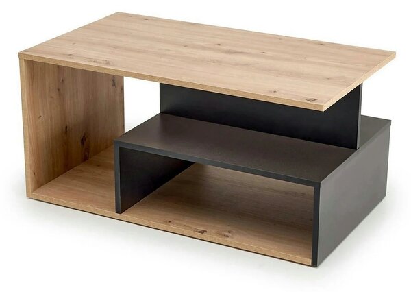 Masuta cafea IVA, stejar artisan/negru, PAL laminat, 90x51x43 cm