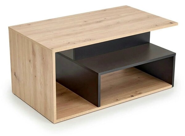 Masuta cafea IVA, stejar artisan/negru, PAL laminat, 90x51x43 cm