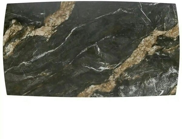 Masa extensibila ARMANI, negru cu efect de marmura/negru, piatra sinte