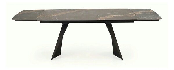 Masa extensibila ARMANI, negru cu efect de marmura/negru, piatra sinte