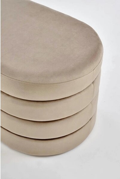 Bancheta CALPI, stofa catifelata bej, 110x46x42 cm