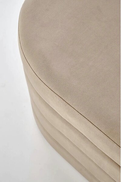 Bancheta CALPI, stofa catifelata bej, 110x46x42 cm