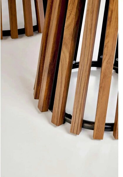 Masuta cafea MDF CARINA, bej cu efect de marmura/nuc, 80x46 cm