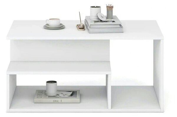 Masuta cafea IVA, alb, PAL laminat, 90x51x43 cm
