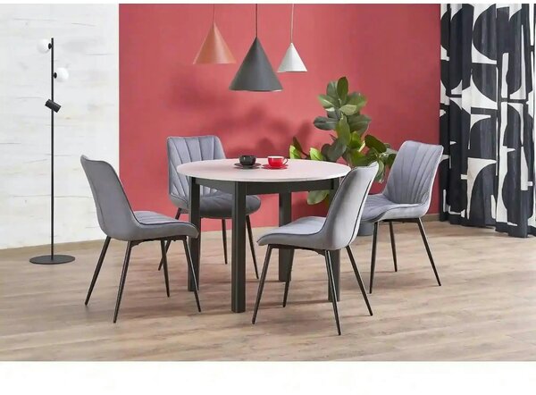 Masa extensibila RINGO, casmir/negru, PAL furniruit, 102/142x102x76 cm