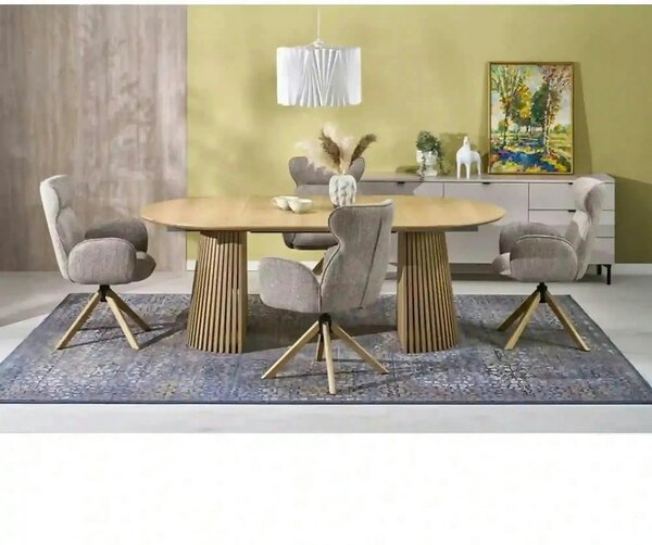 Masa extensibila FARGO, stejar, 120/210x120x77 cm