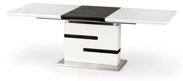Masă Houston 291Alb lucios, Gri, 8x9x16cm, ExtensieExtensie, MDF, MDF, Metal