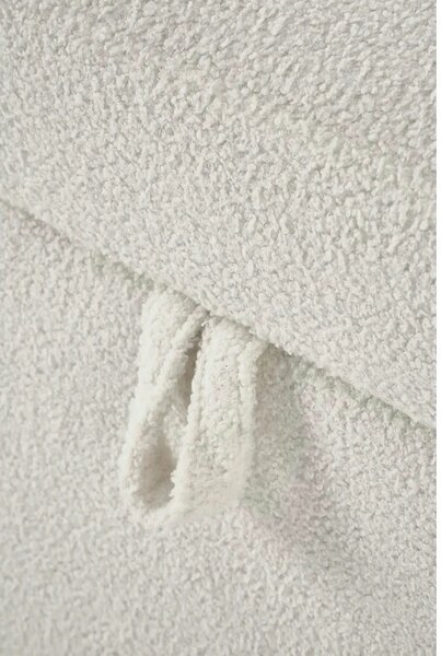 Bancheta FICARIA, stofa buclata crem, 150x40x47 cm