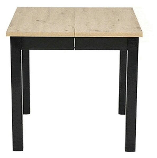 Masa extensibila QUBIK, stejar artisan/negru, PAL laminat, 80/200x80x7