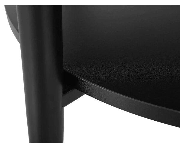 Masuta cafea ELLA B, stejar/negru mat, PAL/metal, 60x45 cm