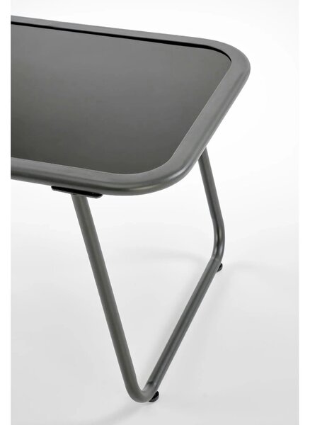 Set gradina HUDSON, gri/negru, stofa clasica/plasa/metal/sticla, cu ma