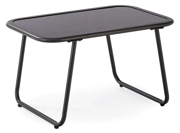 Set gradina HUDSON, gri/negru, stofa clasica/plasa/metal/sticla, cu ma
