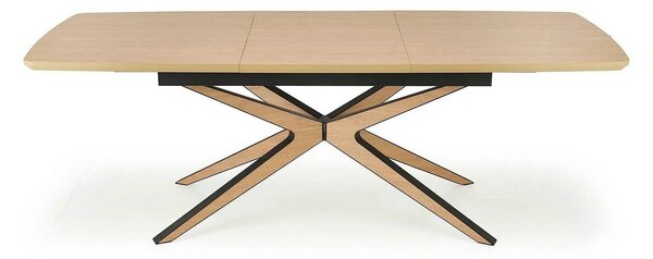 Masa extensibila JAMES, stejar/negru, 160/220x90x76 cm