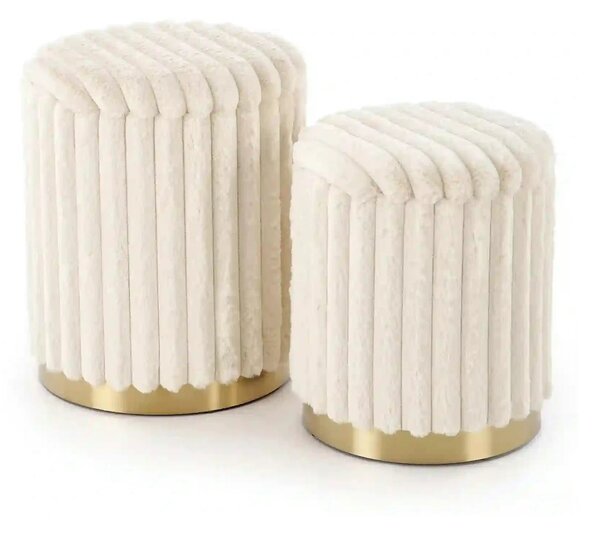 Set 2 taburete FIDO, stofa crem