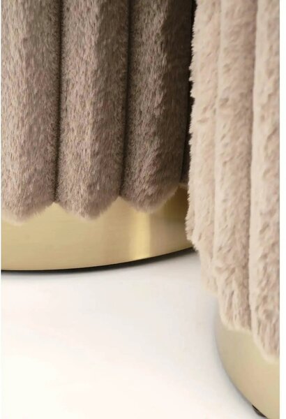 Set 2 taburete FIDO, stofa cappuccino