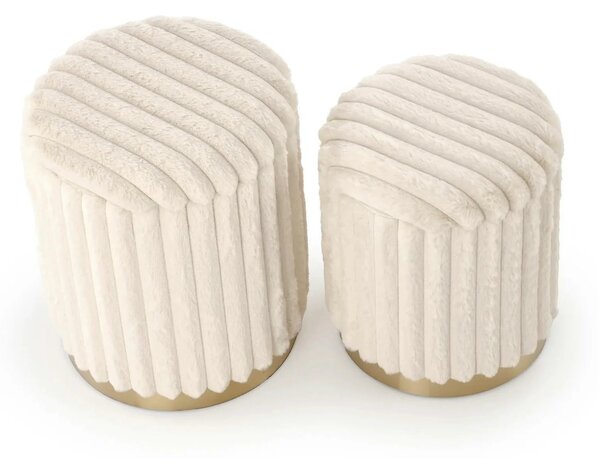 Set 2 taburete FIDO, stofa crem