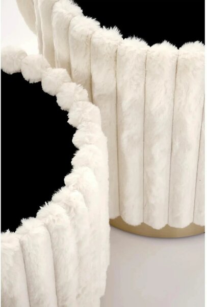Set 2 taburete FIDO, stofa crem