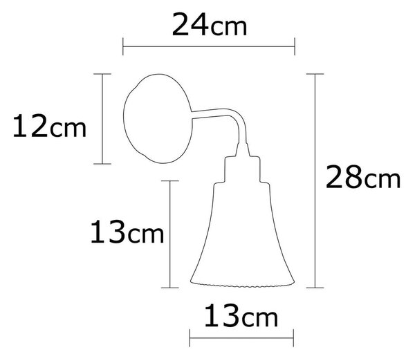 Aplică de perete arămie ø 13 cm Foca – Opviq lights