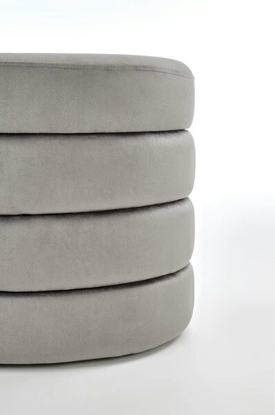 Bancheta CALPI, stofa catifelata gri, 110x46x42 cm