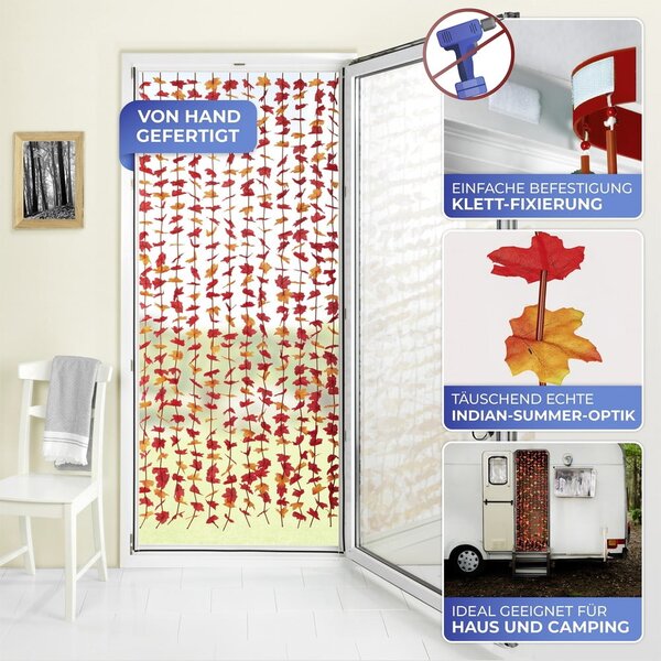 Draperie roșie 90x190 cm cu prindere la ușă Indian Summer – Maximex