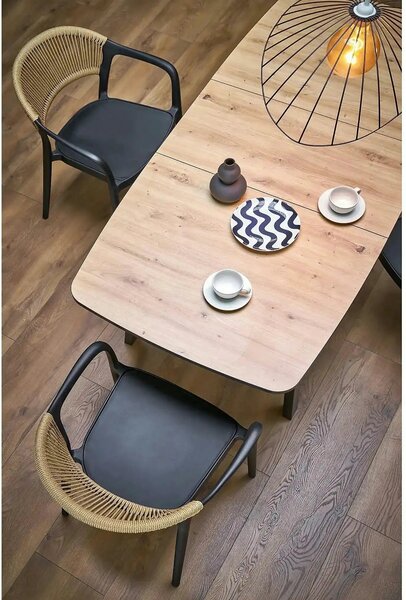 Scaun gradina K582, negru, polipropilena, 56x55x78 cm