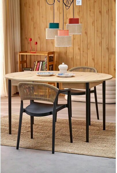 Scaun gradina K582, negru, polipropilena, 56x55x78 cm