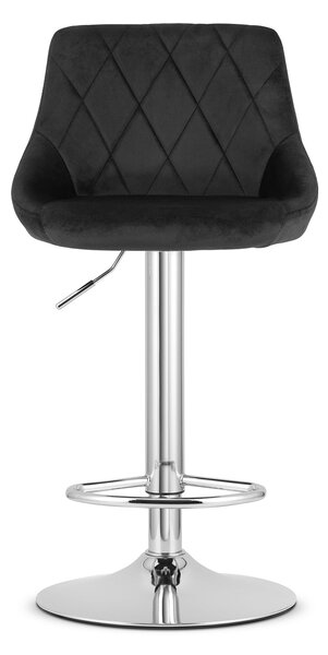Scaun de bar negru KAST VELVET