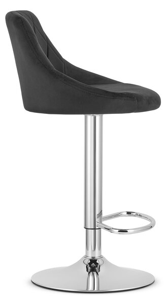 Scaun de bar negru KAST VELVET