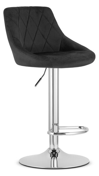 Scaun de bar negru KAST VELVET