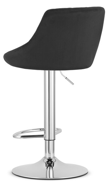 Scaun de bar negru KAST VELVET