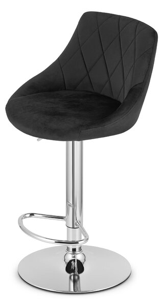Scaun de bar negru KAST VELVET