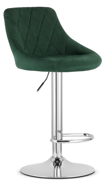 Scaun de bar verde VELVET KAST