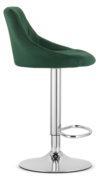 Scaun de bar verde VELVET KAST